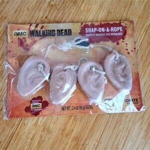 The Walking Dead Soap on a Rope Daryl's Walker Ear Necklace Loot Crate New AMC